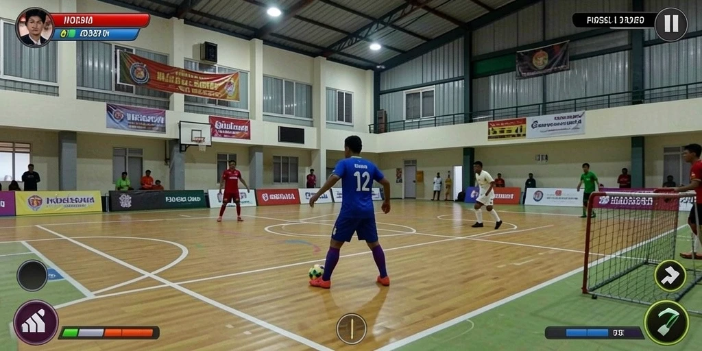 Screenshot karakter baru dengan upgrade senjata.